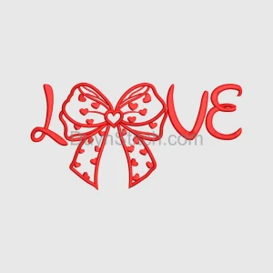 Love Script with Heart Bow