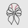 Baseball with Bow Embroidery