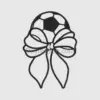 Soccer Ball with Ribbon Silhouette