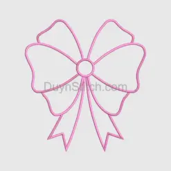 Elegant Pink Bow Outline