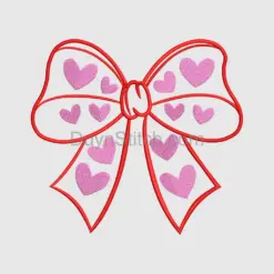 Romantic Bow with Hearts