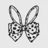 Stylish Black Polka-Dotted Bow