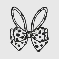 Stylish Black Polka-Dotted Bow