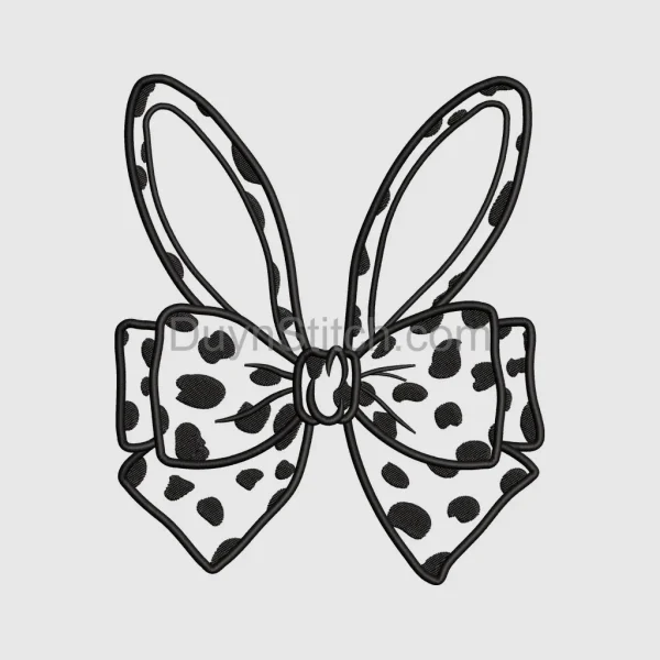 Stylish Black Polka-Dotted Bow