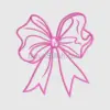 Pink Ribbon Bow Embroidery
