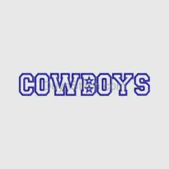 Blue applique Cowboys Embroidery