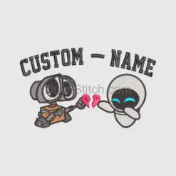 Wall-E and Eve Embroidery