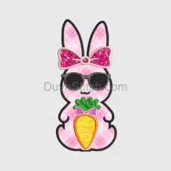 Sunglasses Bunny with Glitter Carrot