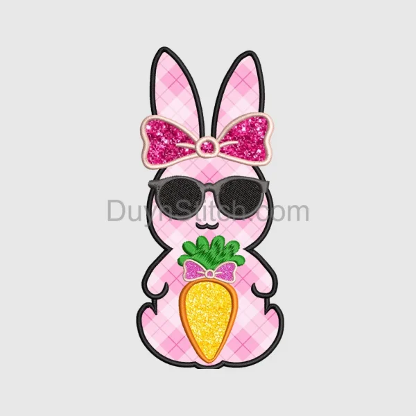 Sunglasses Bunny with Glitter Carrot