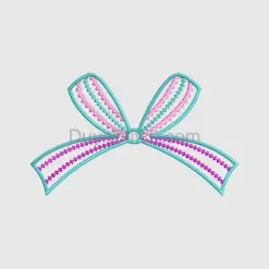 Colorful Embroidered Bow Embroidery