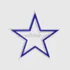 Blue and White Embroidered Star applique