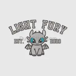Light Fury Embroidery