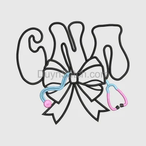 CNA Bow and Stethoscope Applique