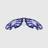 Blue Embroidered Eagle Wings