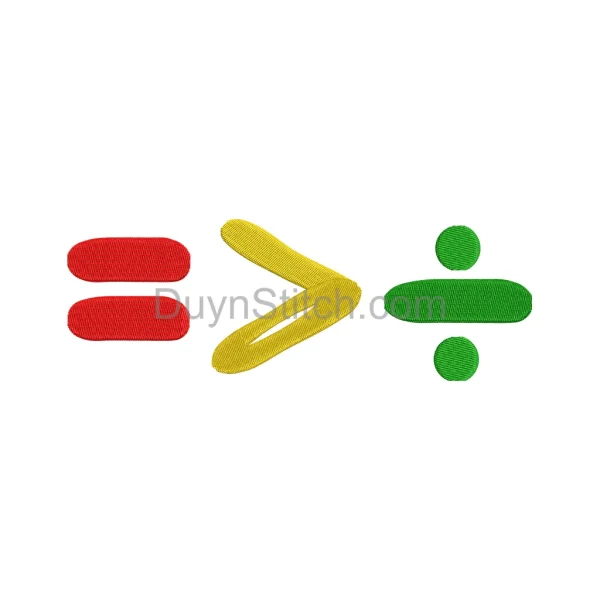 Bold Mathematical Embroidery Design