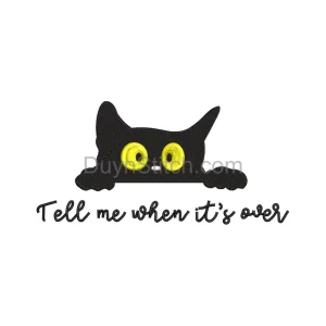 Peeking Cat Embroidery Design