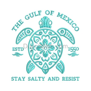 Gulf Marine Turtle Embroidery
