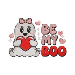 Be My Boo Ghost Embroidery