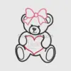 Embroidered Teddy Love Embroidery