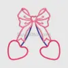 Romantic Heart Bow Embroidery