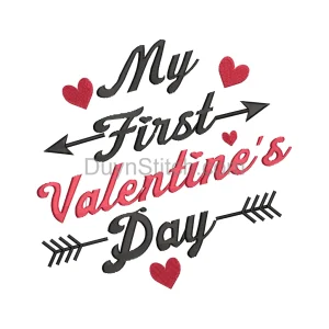 My First Valentine's Day Baby Embroidery