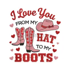 Cowboy Love Embroidery Design