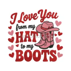 Cowboy Heart Love Embroidery