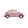 Vintage Pink Car with Hearts