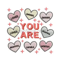 Heart-Themed Encouragement Embroidery