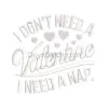 Nap Lover Valentine Embroidery
