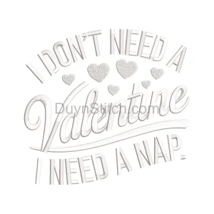 Nap Lover Valentine Embroidery