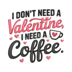 Valentine’s Coffee Love Embroidery