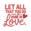 Done in Love Embroidery Design