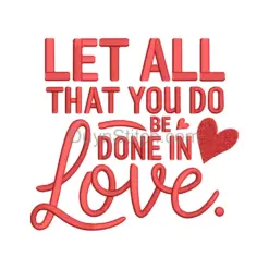 Done in Love Embroidery Design