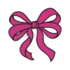 Elegant Pink Ribbon Embroidery