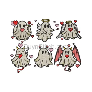 Spooky Hearts Ghost Embroidery Set
