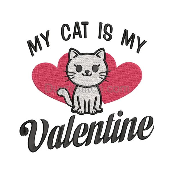 Valentine Cat Love Design