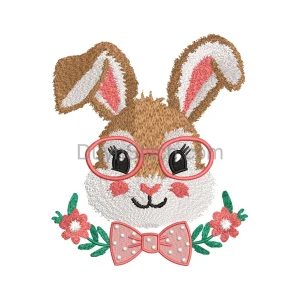 Bunny with Glasses Embroidery