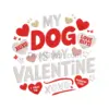 Dog Valentine Love Embroidery