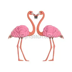Tropical Flamingo Embroidery