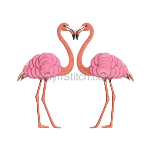 Tropical Flamingo Embroidery