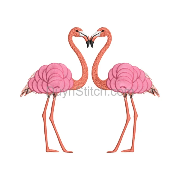 Tropical Flamingo Embroidery
