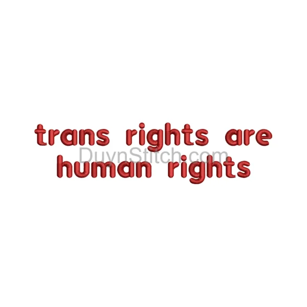 Trans Rights Embroidery Patch