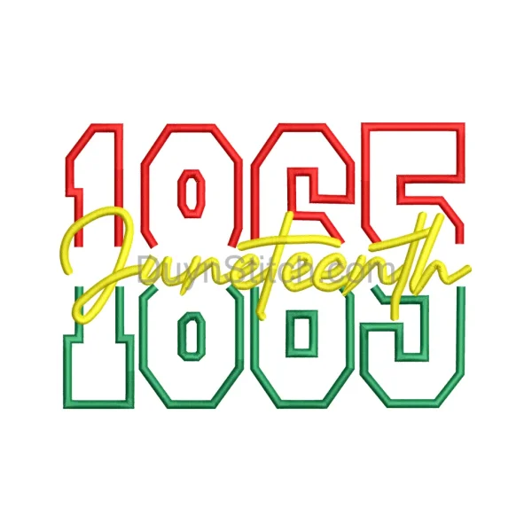 Juneteenth 1865 Embroidery Design