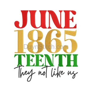 Juneteenth Celebration Embroidery Design