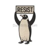 Penguin Resist Embroidery Patch