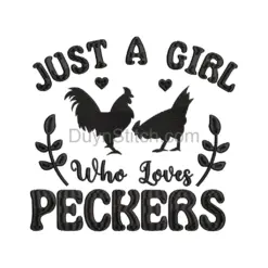 Rooster Lovers Embroidery Design