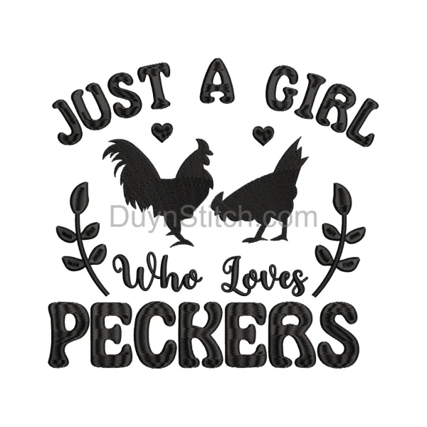 Rooster Lovers Embroidery Design
