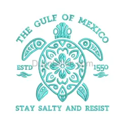 Gulf Marine Turtle Embroidery