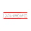 Bold Red Embroidered Text